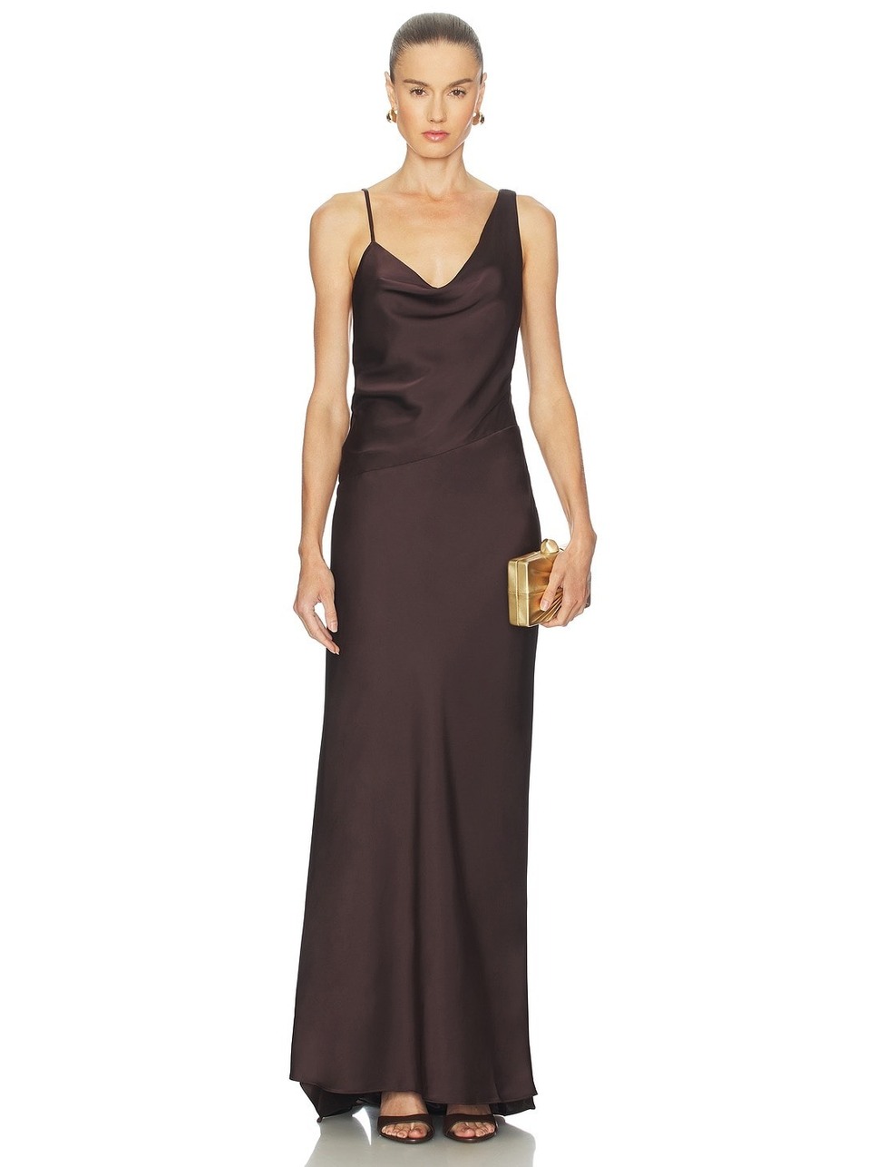 Nbd Mirella Gown Chocolate Brown Maxi